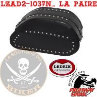 SACOCHES 27 Litres LEDRIE ...LZAD2-1037N Ledrie saddlebags "Rigid Studded" leather black with buckles W = 56cm D= 18,5cm H= 32cm 27 liters (1 Set)
