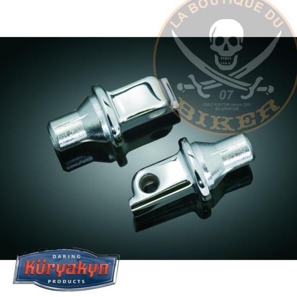 ADAPTATEUR PASSAGER POUR CALE PIED KURYAKYN INDIAN CHIEF / CHIEFTAIN 2014-2021 ...K8805 KURYAKYN TAPERED PEG ADAPTERS FOR INDIAN CHROME 16201140 / 8805