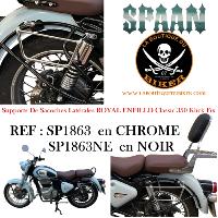 SUPPORTS SACOCHES ROYAL ENFIELD CLASSIC 350...KLICKFIX CHROME...SP1863 LABOUTIQUEDUBIKER