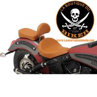 DOSSERET PILOTE INDIAN SCOUT 2015-2023...PE08220316 DRAG SPECIALTIES SEATS PAD BACKREST FRONT MILD SMOOTH DESIGN BROWN 