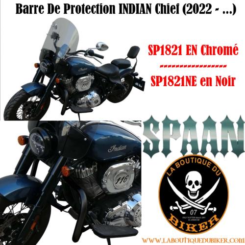 BARRE DE PROTECTION MOTEUR INDIAN CHIEF A PARTIR DE 2022...SP1821NE NOIR...LA BOUTIQUE DU BIKER