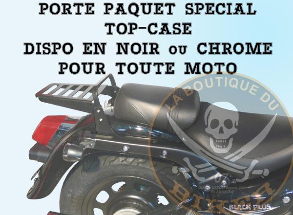 PORTE PAQUET HONDA VT125 SHADOW...SPECIAL TOP-CASE CHROME...SP601TC SPAAN LA BOUTIQUE DU BIKER 