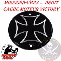 CACHE MOTEUR VICTORY DROIT...Highway Hawk engine cover "Cross black" for Victory right (1 piece) #M000025VB23