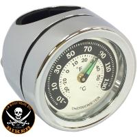 THERMOMETRE DE GUIDON POUR GUIDON DE 25 mm...PE22120724 DRAG SPECIALTIES BAR MOUNT THERMOMETER CHROM