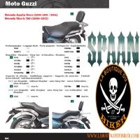 SISSI-BAR MOTO GUZZI NEVADA CLASSIC 750...HAUTEUR 50cm AVEC PORTE PAQUET...SP1018CH CHROME  #LABOUTIQUEDUBIKER