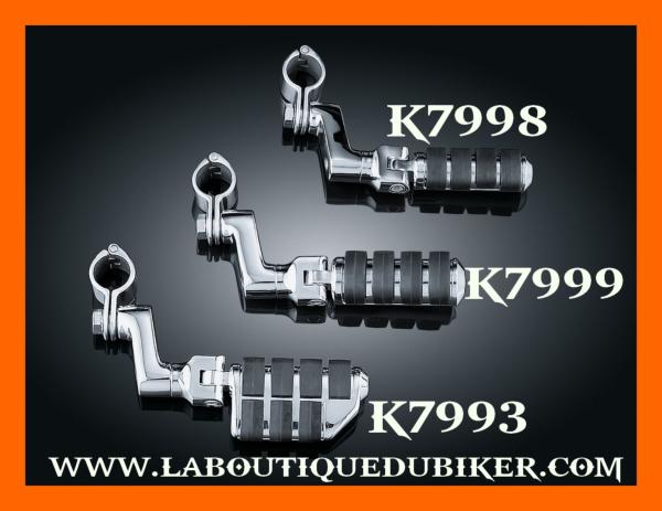CALE-PIEDS D'AUTOROUTE KURYAKYN...K7999 KURYAKYN LARGE ISO PEGS WITH OFFSET & 1-1/4 MAGNUM QUICK CLAMPS 16200130 / 7999