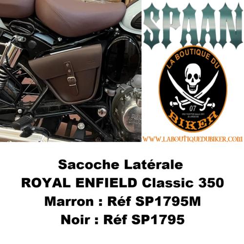Sacoche Latérale ROYAL ENFIELD Classic 350 NOIR...SP1795 SPAAN-LABOUTIQUEDUBIKER
