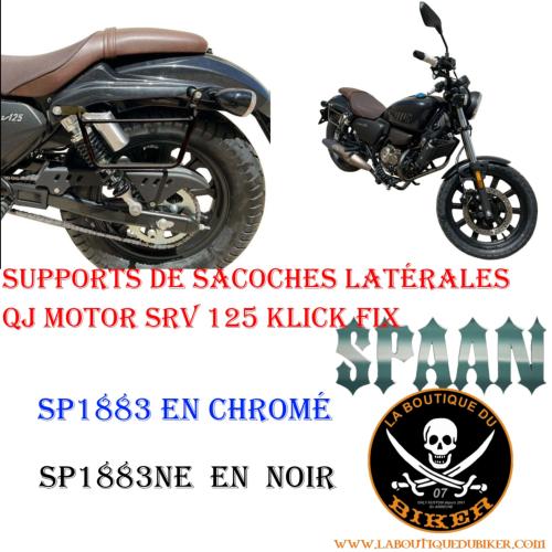 SUPPORTS SACOCHES QJ MOTOR SRV 125...SP1883 CHROME KLICKFIX...Supports De Sacoches Latérales QJ MOTOR SRV 125 Klick Fix