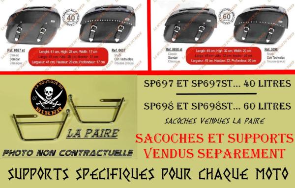 SUPPORTS SACOCHES SUZUKI M1800 R BOULEVARD B.O.S.S INTRUDER...KLICKF..SP974 SPAAN LABOUTIQUE DU BIKER