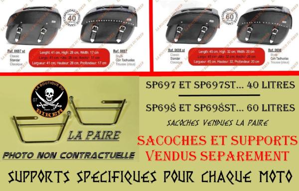 SUPPORTS SACOCHES SUSUKI VL125 / VL250 LC INTRUDER...KLICKFIX ...SP1066 SPAAN-LA BOUTIQUE DU BIKER