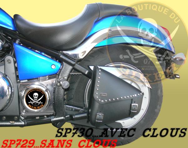 SACOCHE CADRE SOFTAIL NOIR CLOUTEE 3 LITRES...SP730...SPAAN LA BOUTIQUE DU BIKER