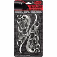 EMBLEME ADHESIF...LETHAL THREAT EMBLEM TRIBAL SKULL 2PK 43201538 / LT88670...LA BOUTIQUE DU BIKER
