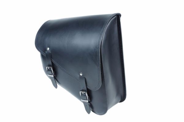 SACOCHE HARLEY SPORTSTER NOIR 12 Litres...LZAD2-1074 Ledrie swingarm bag "left" 1 piece leather black W=31xD=13,5xH=35cm 12 liters for Harley Davidson Sportster/ Suzuki/Yamaha (1 piece)