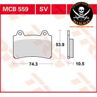 PLAQUETTES DE FREIN YAMAHA WILD STAR ARRIERE...PE17220432 TRW BRAKE PAD ALLROUND ORGANIC STANDARD 17220432 / MCB559 #LABOUTIQUEDUBIKER