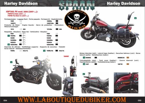 SISSI-BAR HD SOFTAIL FX A PARTIR 2017 SANS PORTE PAQUET...SP1624CHNE NOIR HAUTEUR 50CM  #LABOUTIQUEDUBIKER