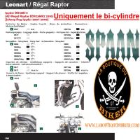 SISSY BAR LEONART / REGAL RAPTOR SPYDER...HAUTEUR 26cm sans PORTE PAQUET...SP96BNE NOIR  #LABOUTIQUEDUBIKER