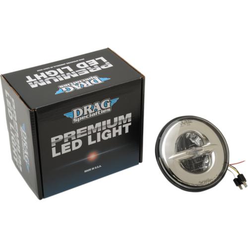 PHARE 180mm LED REFLECTEUR CHROME...PE 20011542 DRAG SPECIALTIES HEADLAMP 7" REFLECTOR STYLE LED PREMIUM