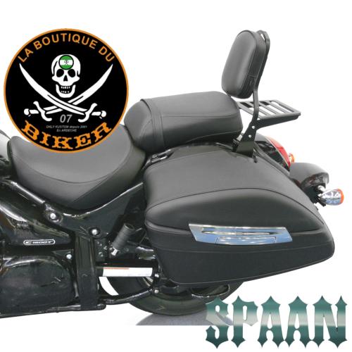 SISSI-BAR SUZUKI C1500T INTRUDER...HAUTEUR 35cm SANS PORTE PAQUET...SP995NE NOIR  LA BOUTIQUE DU BIKER