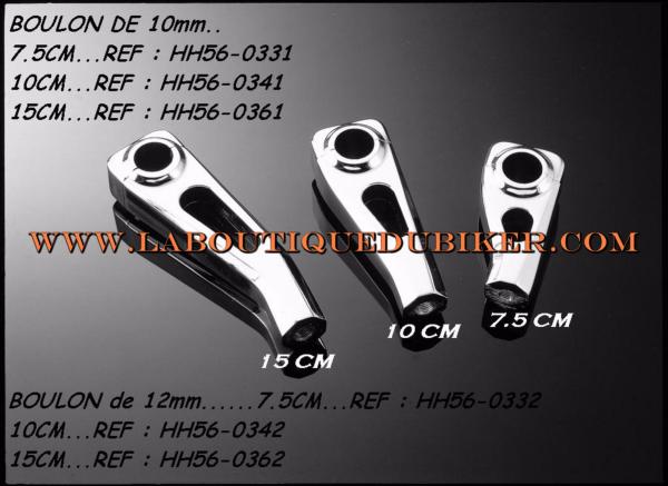 RISERS 15CM TECH GLIDE EN BOULON DE 12mm...H56-0362...Highway Hawk Riser "Tech Glide 150 mm" M12 Bolt TÜV LA BOUTIQUE DU BIKER