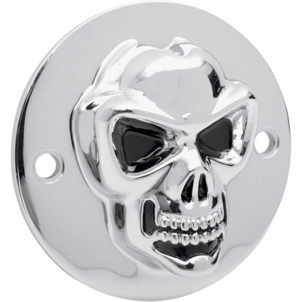 CACHE ALLUMAGE HD SPORTSTER 2004-2014...PE19020185 DRAG SPECIALTIES 3-D SKULL POINT COVER CHROME 2-H 19020185 / 30-0185-PC
