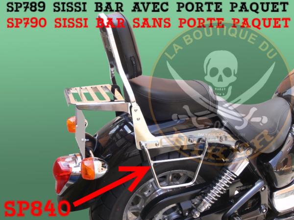 SISSY BAR TRIUMPH AMERICA / SPEEDMASTER...HAUTEUR 35cm SANS PORTE PAQUET...SP790NE NOIR... LA BOUTIQUE DU BIKER