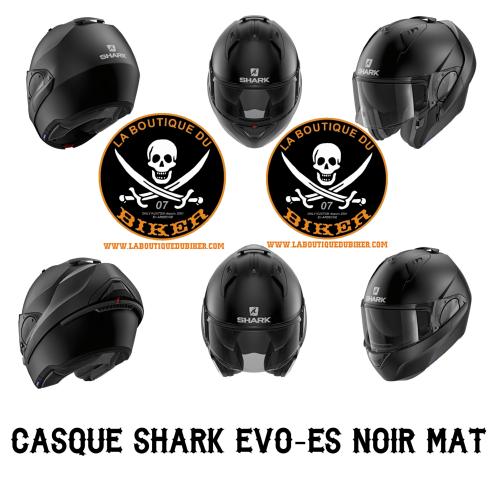CASQUE TAILLE 55-56 S...CASQUE SHARK EVO-ES NOIR MAT...MCS-586462 LA BOUTIQUE DU BIKER