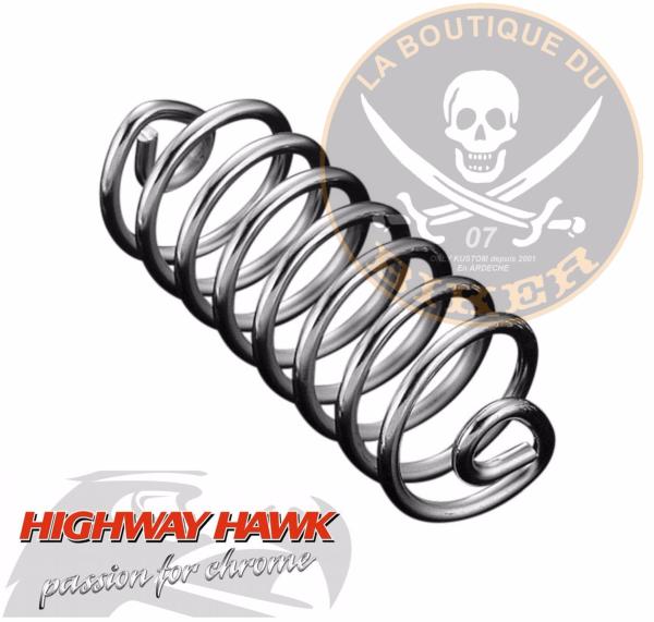 RESSORT POUR SELLE SOLO 12.5cm CHROME L'UNITE...H53-202 Highway Hawk Spring for Bobber seat 12.5 cm high chrome (1 piece)