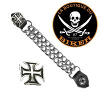 EXTENTION FERMETURE POUR GILET...MCS550643 TRIBAL CROSS VEST EXTENDER....LA BOUTIQUE DU BIKER
