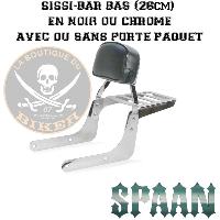 SISSI-BAR INDIAN CHIEF / CHIEFTAIN CHROME SANS PORTE PAQUET...SP1084B CHROME HAUTEUR 26CM