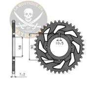 COURONNE ARRIERE DAELIM 4.28/42T...PE12101162 SUNSTAR SPROCKETS REAR SPROCKET 428 42T STEEL 12101162 / 1-2061-42