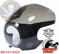 BULLE SAUTE-VENT UNIVERSEL Cafe Racer Fairing Oldskool ABS unfinnished black Clear screen...C57-0005