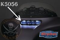 CACHE CARENAGE BATWING LED CHROME HARLEY FLHT-FLHX-FLHTCUTG 2014-2022...K5053  KURYAKYN LIGHT LED FAIRING VENT CH 23300150 / 5053