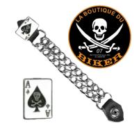 EXTENTION FERMETURE POUR GILET...MCS550650 ACE OF SPADES SKULL VEST EXTENDER....LA BOUTIQUE DU BIKER