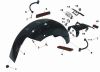 GARDE BOUE ARRIERE BOBBER 125/350...N°13+14 SUPPORT DE FEU+PLAQUE...ACCESSOIRE D'OCCASION...OKAZ