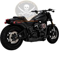 POTS HARLEY FLDE/FLHC/FLHCS/FLSB/FLSL/FXFB/FXFBS/FXLR   VANCE & HINES ECHAPPEMENT 2-1 BLK HO M8 ST...VH47331 / 18002578  #LABOUTIQUEDUBIKER