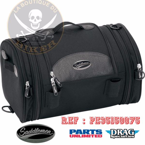 ROULEAU POUR SISSI-BAR SADDLEMEN...PE35150075 SADDLEMEN DELUXE ROLL BAG TEXTILE BLACK EX000045...LA BOUTIQUE DU BIKER