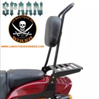 SISSI-BAR HD SOFTAIL FXS BLACKLINE 2011-2013...AVEC PORTE PAQUET HAUTEUR 50cm CHROME SP1037CH...LABOUTIQUEDUBIKER 