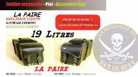 SACOCHES CAVALIERES CLOUS 19 LITRES...SP633...SPAAN LA BOUTIQUE DU BIKER