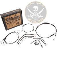 HARLEY SPORTSTER 2014-2022 KIT DE CABLES COMPLET POUR GUIDON APE de 40.50cm...PE 06101658 BURLY SANS ABS BURLY BRAND CABLE KIT 16" BLACK VINYL STAINLESS STEEL HANDLEBAR W/O ABS B30-1108