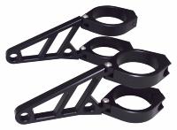 COLLIERS DE FOURCHE EN DIAMETRE 35 à 37mm NOIR...H220-602 Highway Hawk Highsider CNC headlight bracket set short - black for 35-37 mm diameter (1 set)
