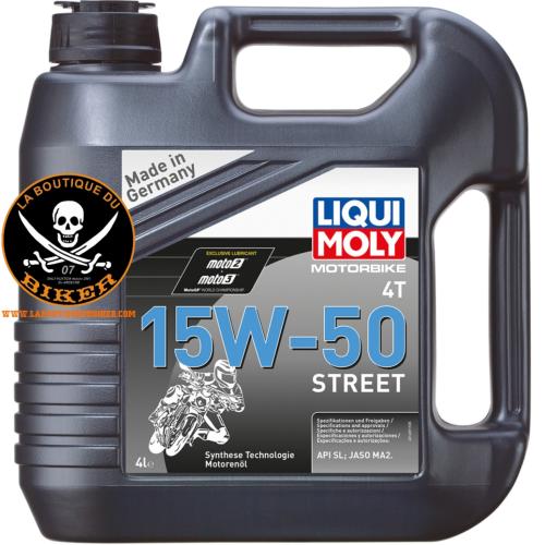 HUILE MOTEUR 15W50 1 GALLON HARLEY et MOTO CUSTOM SYNTHETIQUE...PE36010436 LIQUI MOLY ENGINE OIL MOTORBIKE 4T 15W50 SYNTHETIC TECHNOLOGY 4 LITER