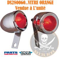 VITRE POUR CLIGNOTANT BULLET ORANGE...DRAG SPECIALTIES BULLET LITE REPL LENS AMB DS280060 / 165075-HC3