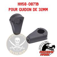 RISERS 06.5CM POUR GUIDON DE 32mm...H56-0671 NOIR...Highway Hawk Riser "Spartican 65 mm" 32mm 1 1/4" clamping With reducing sleeves for use on triple clamps of 10, 12mm bushings TÜV black