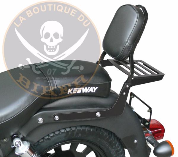 SISSI-BAR KEEWAY 125 K-LIGHT...AVEC PORTE PAQUET NOIR...SP1549NE 35cm NOIR  #LABOUTIQUEDUBIKER