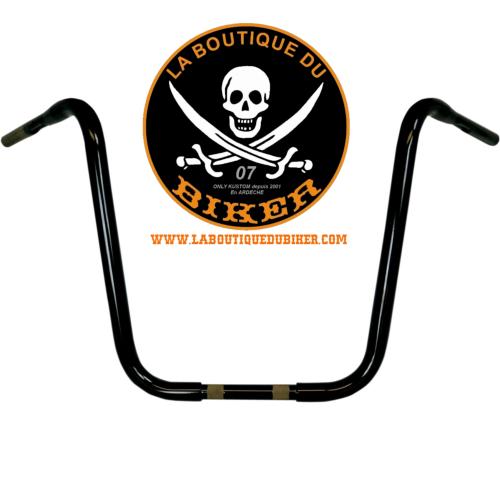 GUIDON EN 25/32 SUZUKI HAUTEUR 45.50cm NOIR..PE06012115 BARON HANDLEBAR KING-KONG BAR 1.25" BLACK