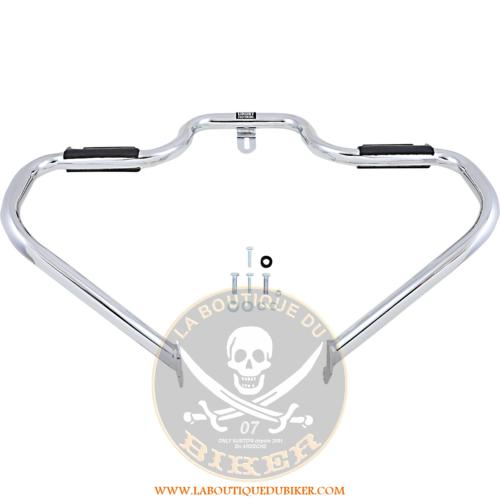 BARRE DE PROTECTION MOTEUR HARLEY FL/FX 2018-2023 CHROME 32mm...PE16240380 LINDBY MULTIBAR CHR 18-20 FL/FX