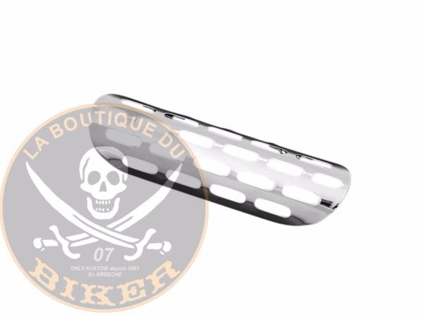 PARE CHALEUR POUR POTS DE 60mm CHROME...H65-557 Highway Hawk Heat protection heat shield "Old Skool" Exhaust motorcycle D = 60 mm L = 230 mm chrome