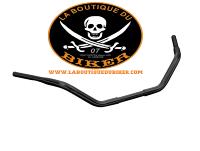 GUIDON EN 25/32 HARLEY FAT CUSTOM NOIR...H55-502B Highway Hawk Handlebar "Fat Custom" 900 mm wide 140 mm high for "1" (25,4 mm) clamping with 3 holes dull black TÜV