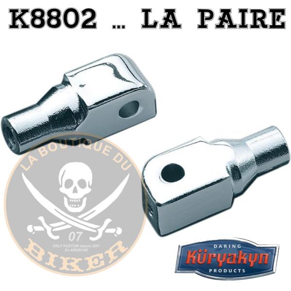 ADAPTATEUR CONDUCTEUR POUR CALE PIED KURYAKYN YAMAHA  XV1900...K8802 KURYAKYN TAPERED PEG ADAPTERS FOR YAMAHA CHROME