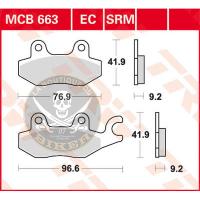 PLAQUETTES DE FREIN KYMCO ZING AVANT ALLROUND ORGANIC / QUANNON...PE17220506 TRW BRAKE PAD ALLROUND ORGANIC STANDARD 17220506 / MCB663...LA BOUTIQUE DU BIKER